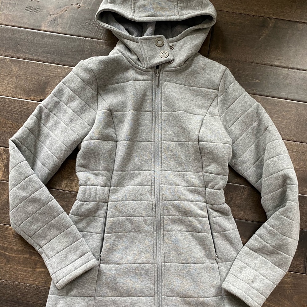 Women’s Northface Gray Quilted Jacket Coat XS